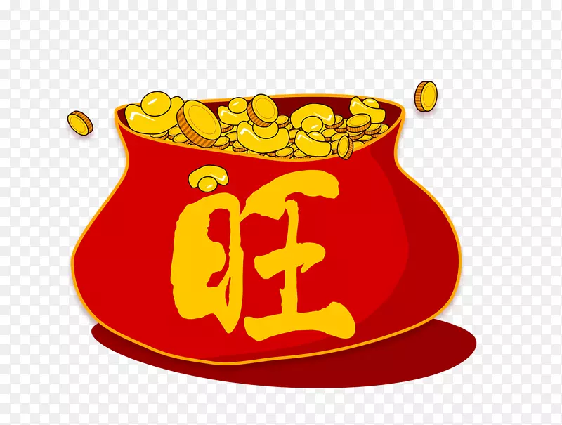 免抠卡通红色旺字钱袋PNG图片素材下载_图片编号7388037-PNG素材网