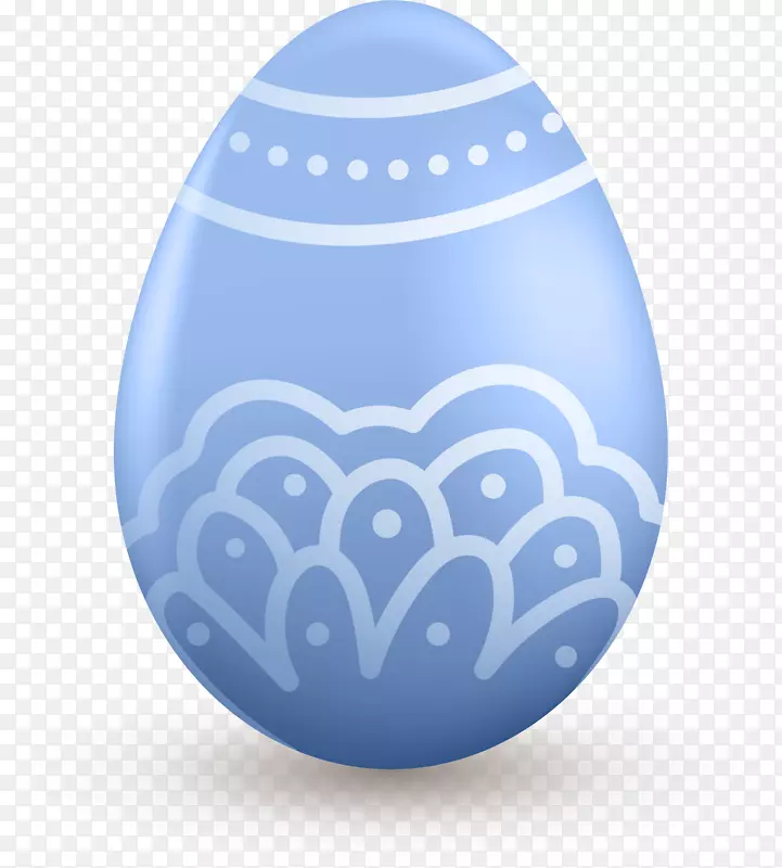 复活节蓝色花纹彩蛋