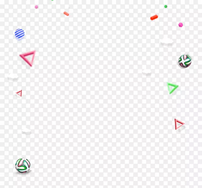 多彩简约圆圈三角形漂浮素材