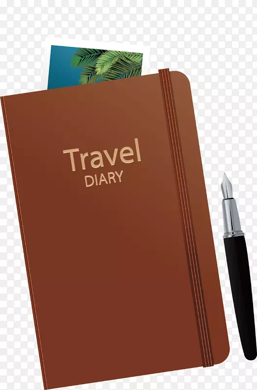 棕色旅游日记本