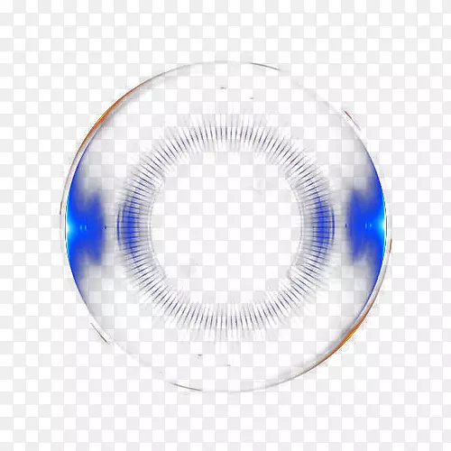蓝色圆环装饰免抠图