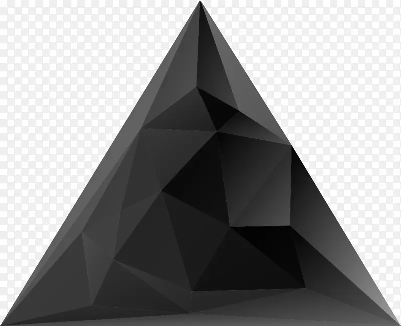 黑色个性设计感三棱锥
