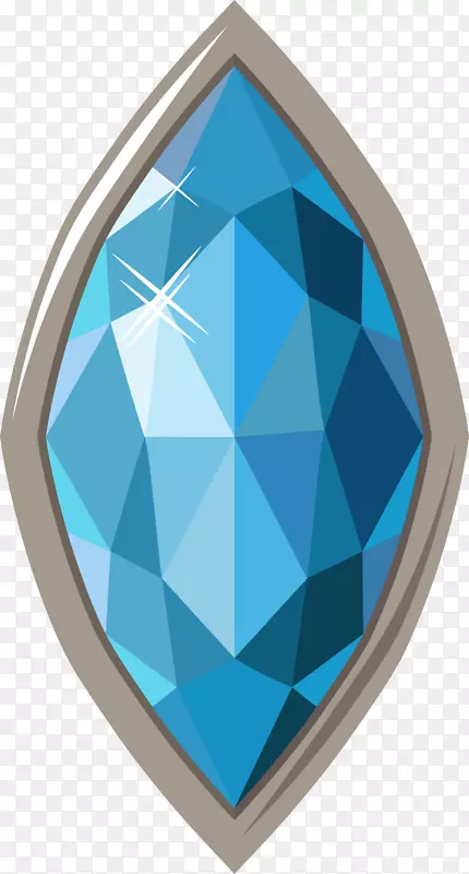 奢华蓝色锥形宝石