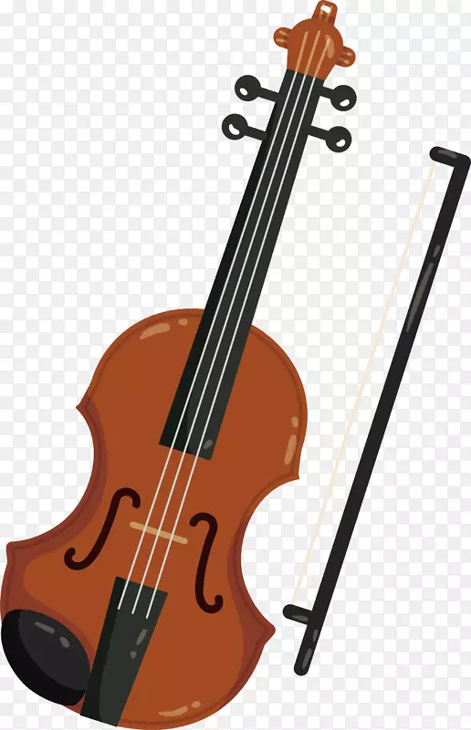 快乐音乐器材提琴矢量素材