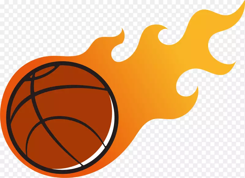 橙色燃烧火焰篮球
