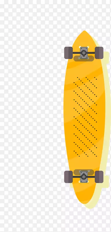 黄色时尚扁平滑板