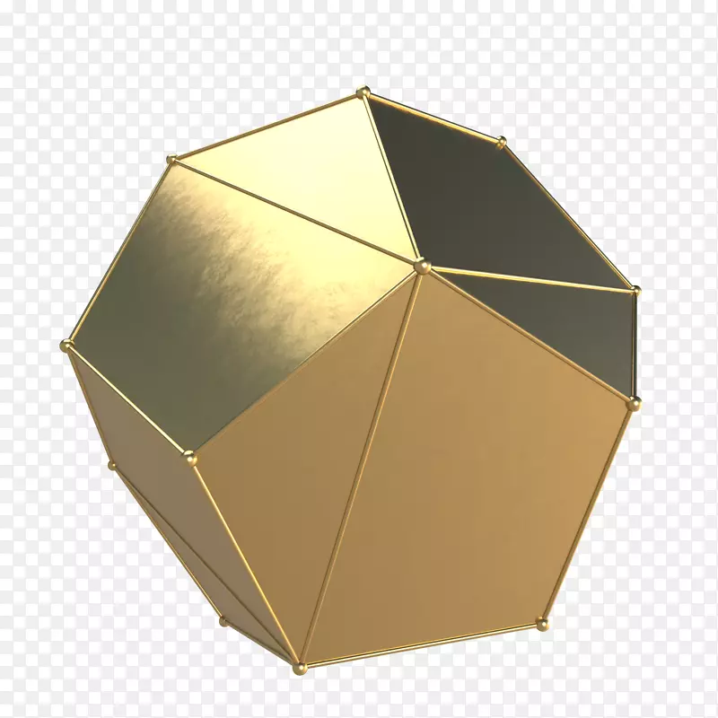 菱形的金色立体几何