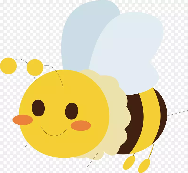 卡通可爱小动物装饰动物头像蜜蜂