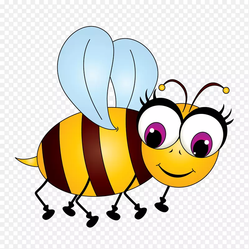 矢量图可爱的小蜜蜂
