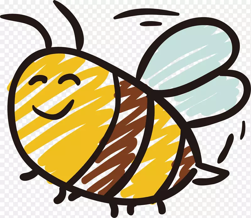 矢量图可爱的蜜蜂