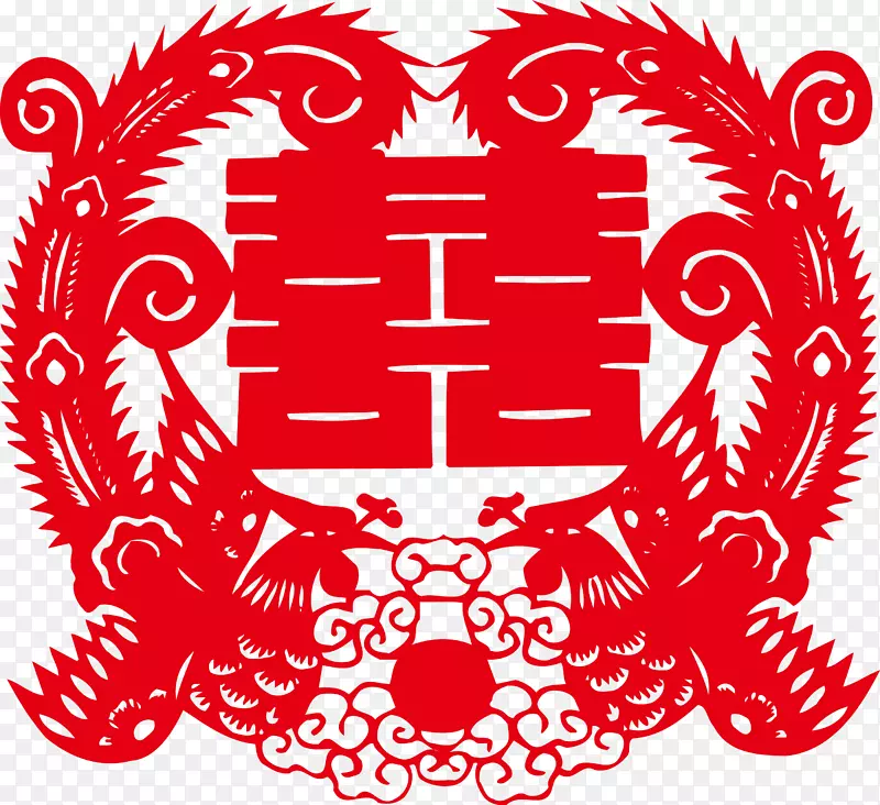 创意囍字窗花帖素材图PNG图片素材下载_图片编号7395536-PNG素材网