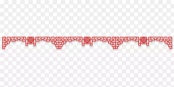 红色边框中国风装饰素材