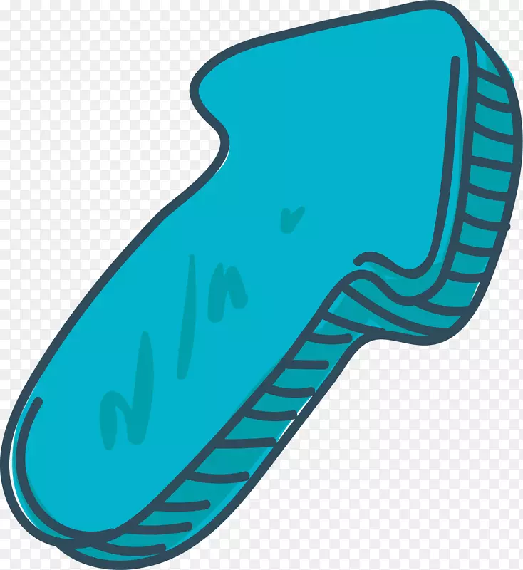 卡通蓝色立体箭头