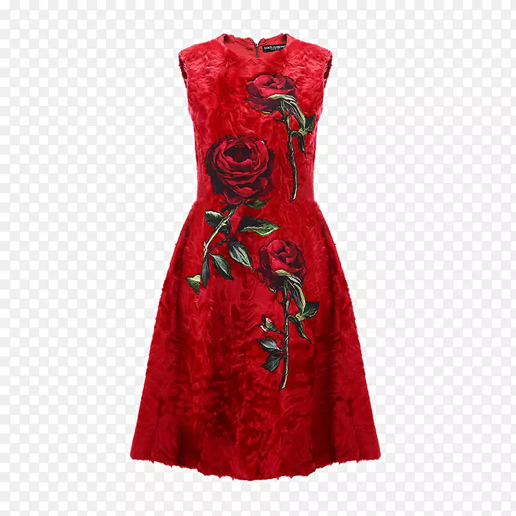 杜嘉班纳红色连衣裙