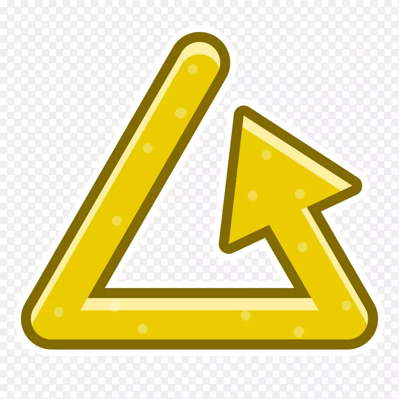 创意黄色三角箭头矢量素材