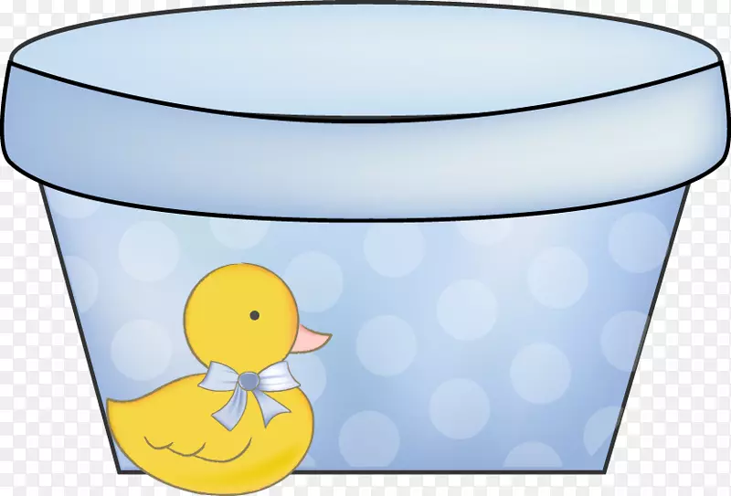 卡通小黄鸭盆子图案