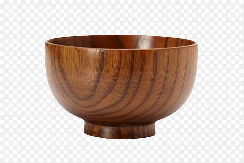 棕色容器加高木质纹理空的木制碗