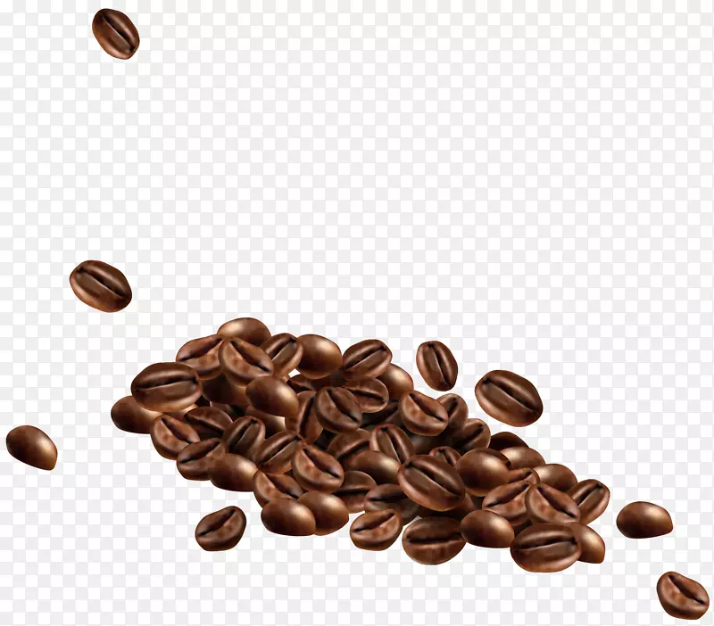 棕色简约咖啡豆装饰图案