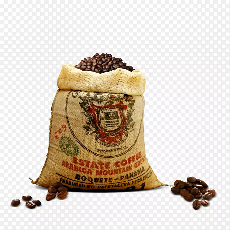 咖啡豆和袋子
