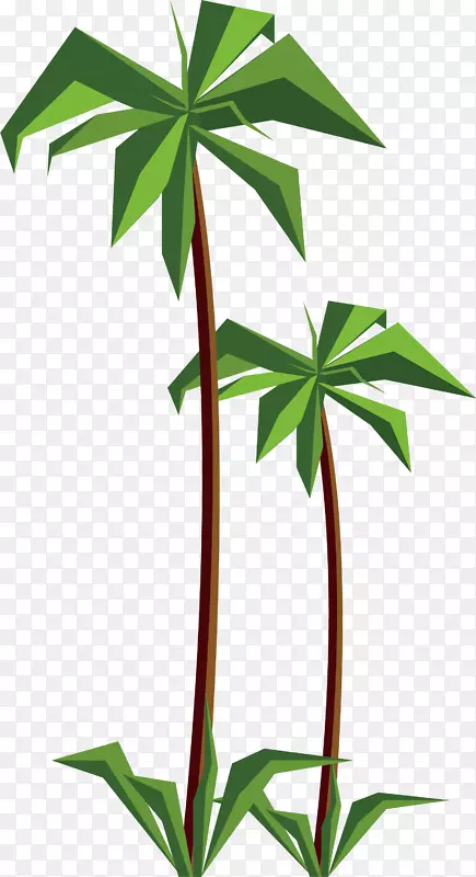 椰子树两颗设计图