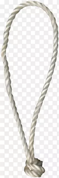 白色打结的绳子