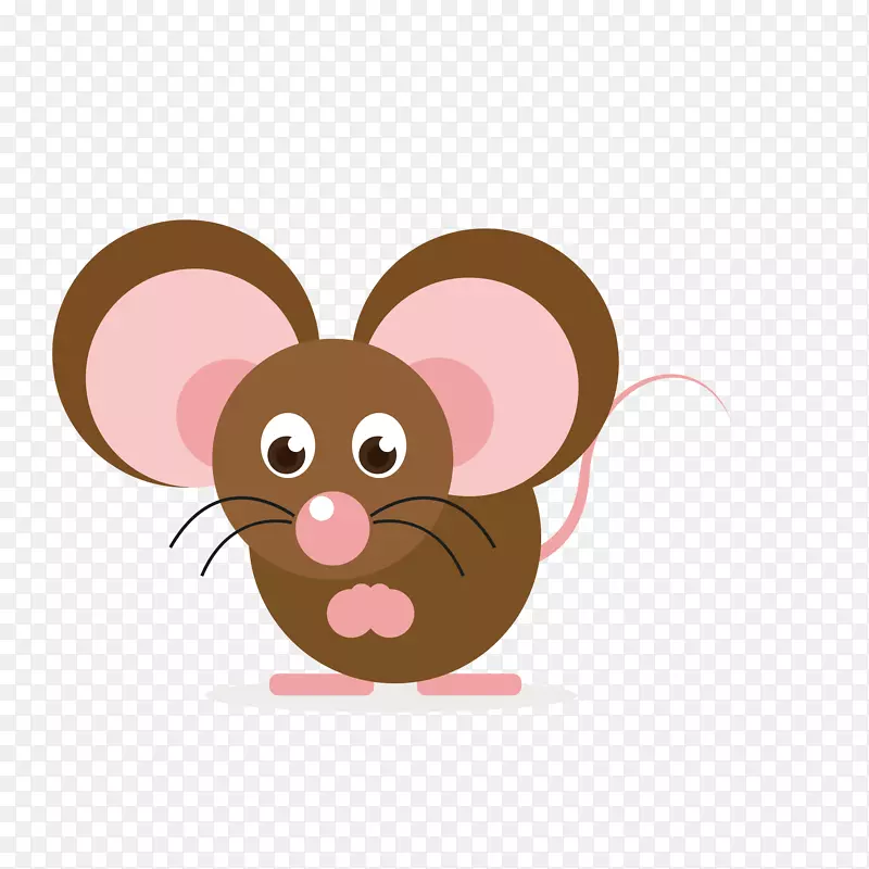 棕色大耳朵设计小老鼠