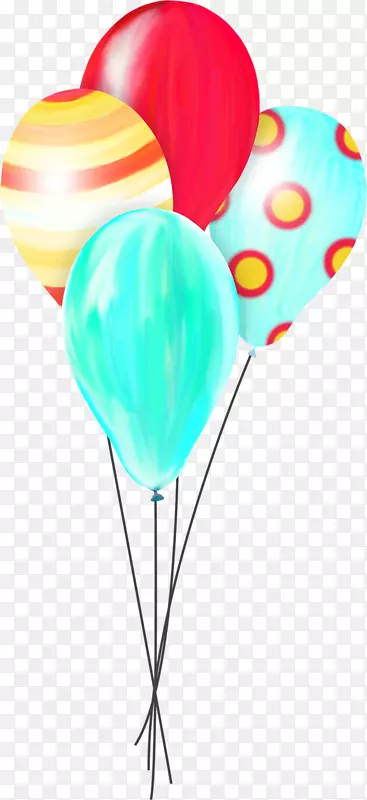 手绘彩色气球