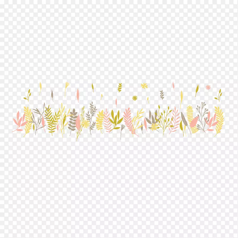 创意插花矢量卡通装饰植物叶子