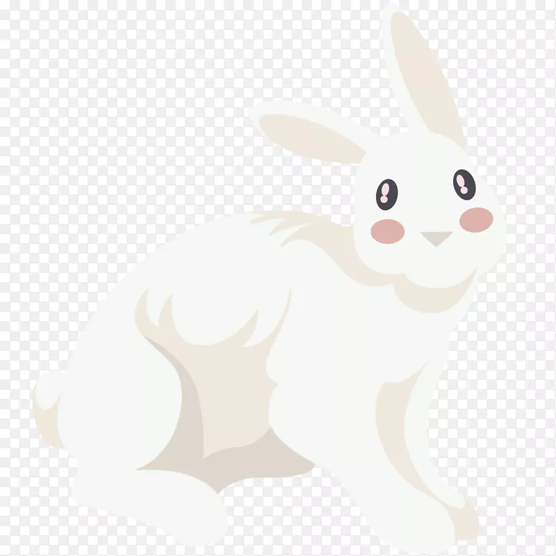可爱的白兔矢量插画PNG图片素材下载_图片编号7403901-PNG素材网