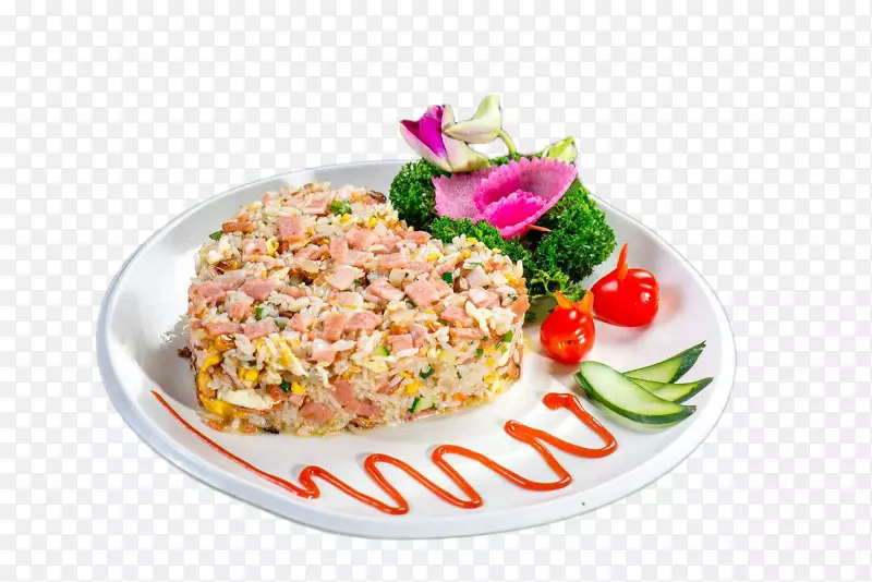 高级可口火腿炒饭