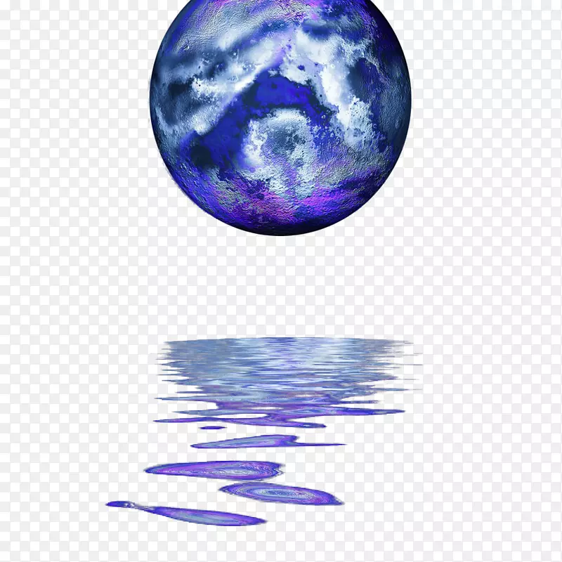 蓝色星球水面倒影