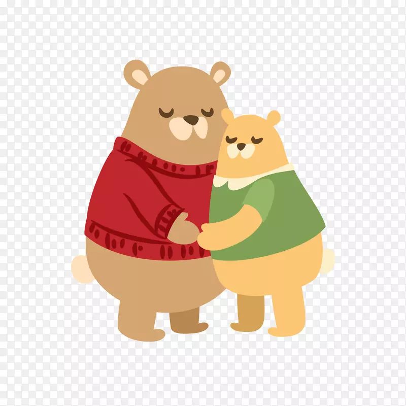卡通小熊爱情动物免抠素材