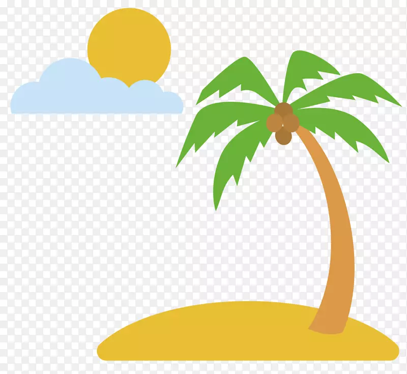 椰子树矢量卡通风格