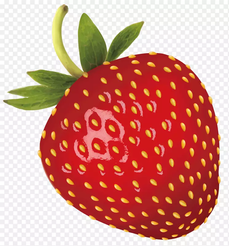 一个红色的草莓
