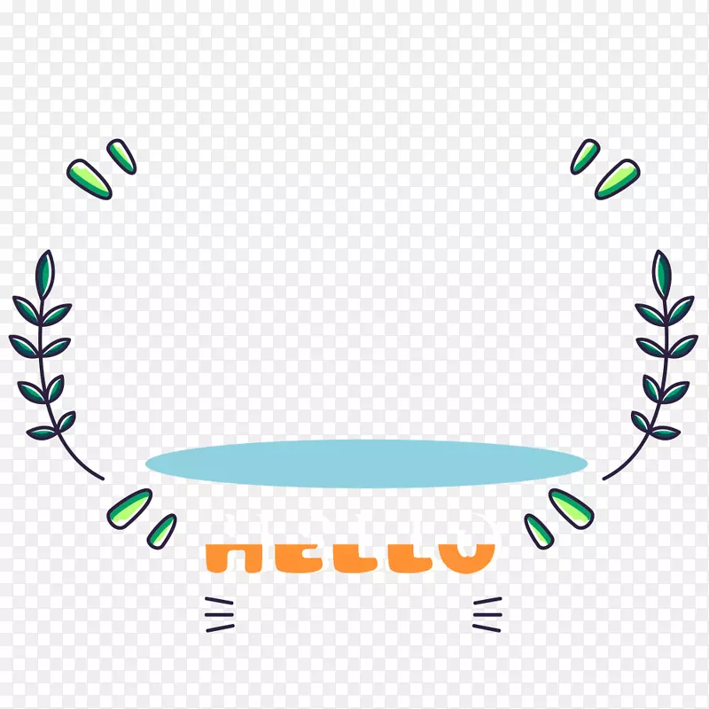 手绘清新花草边框矢量素材