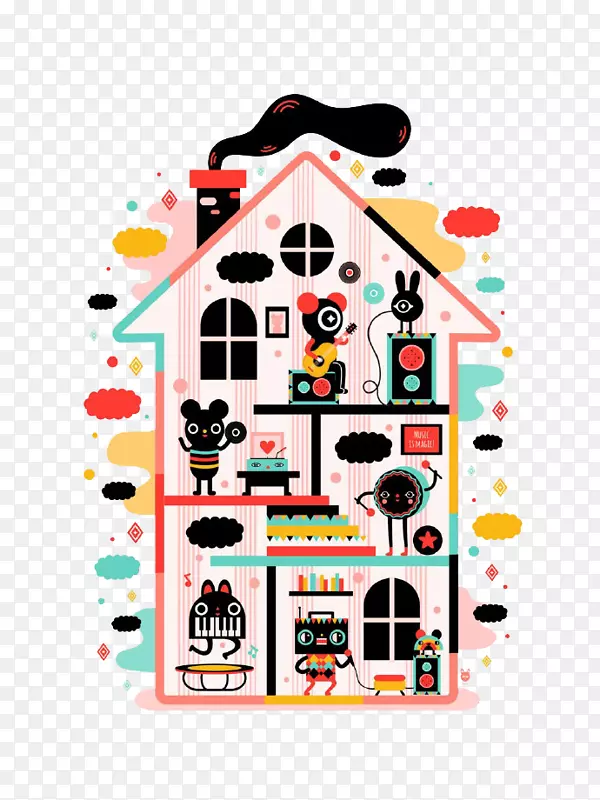 卡通可爱房子