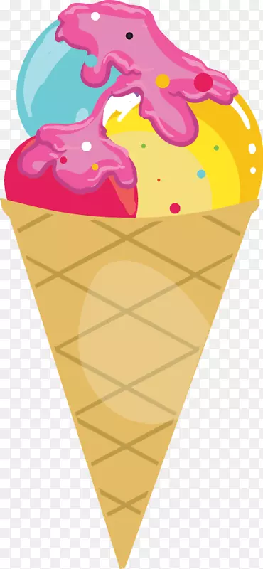 手绘卡通美味冰淇淋
