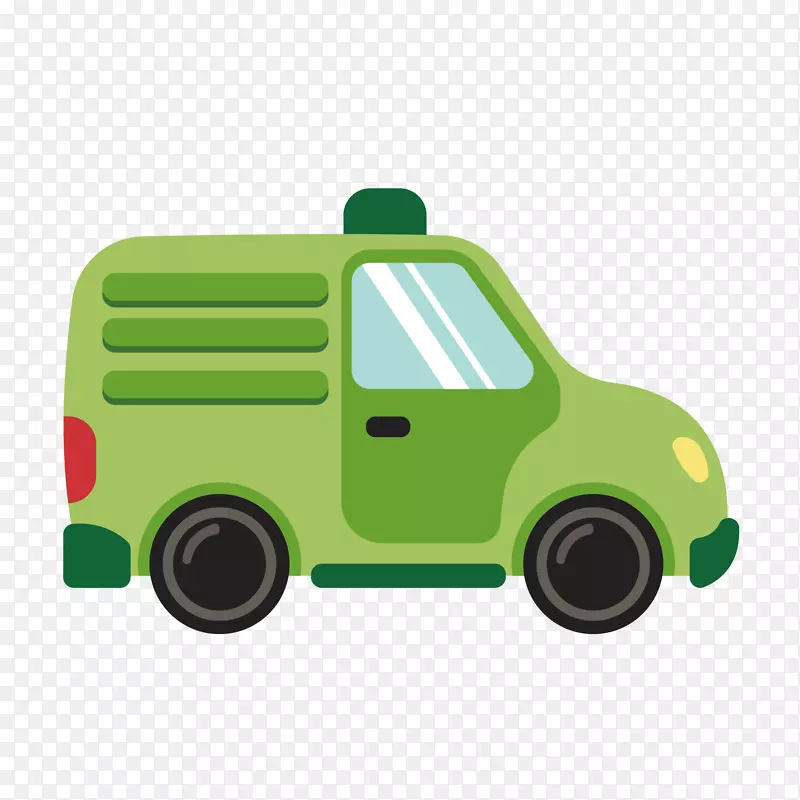 绿色扁平化设计轿车