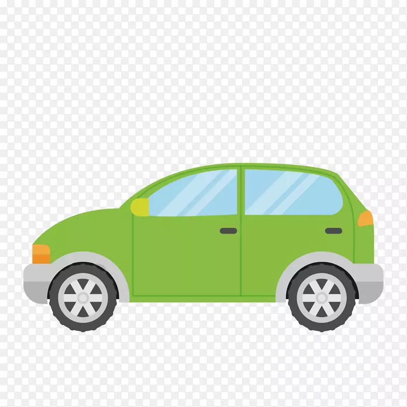 小清新绿色设计轿车