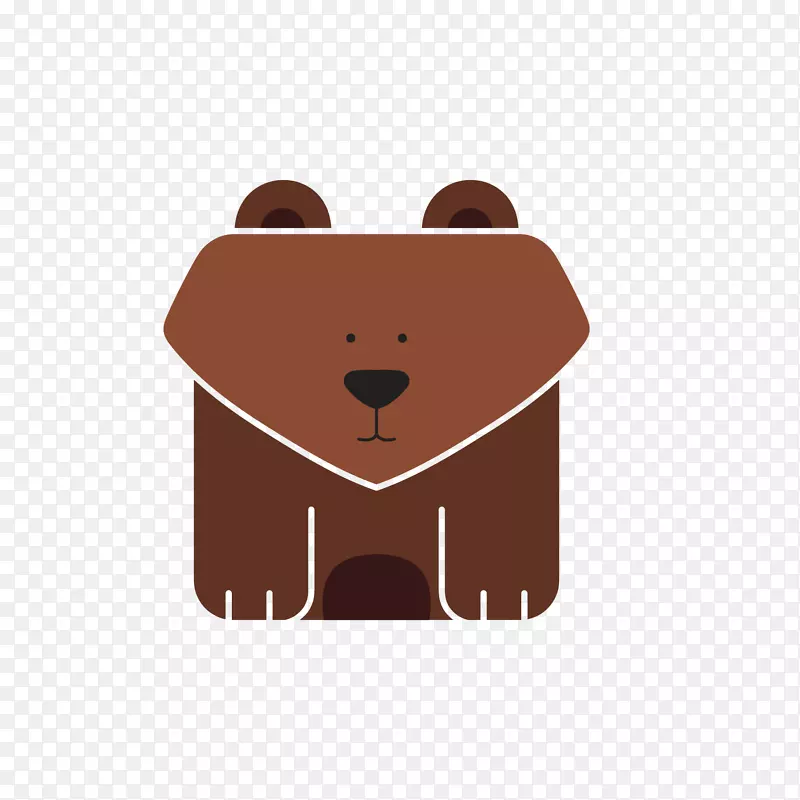 棕熊可爱创意卡通动物
