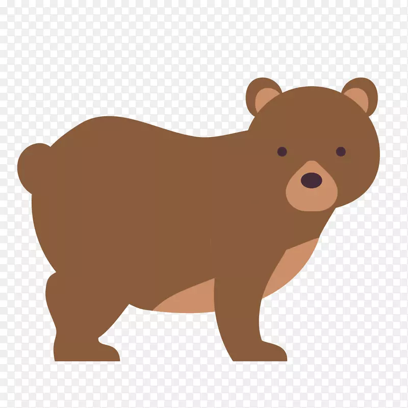 棕色小熊矢量卡通