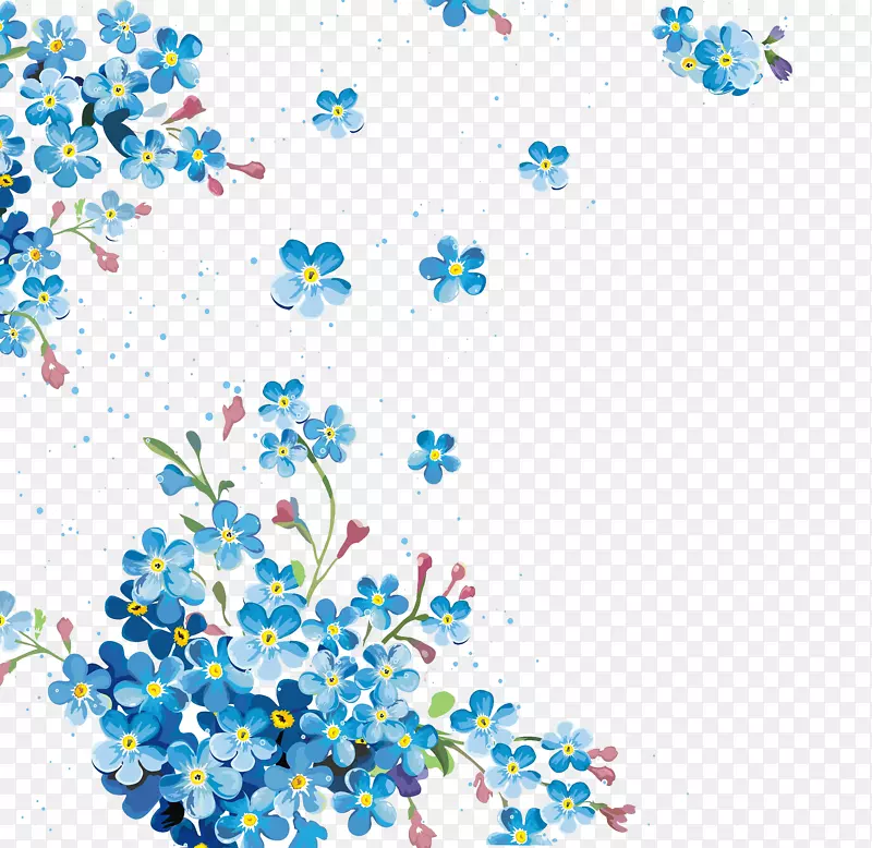 精美手绘花朵PNG图
