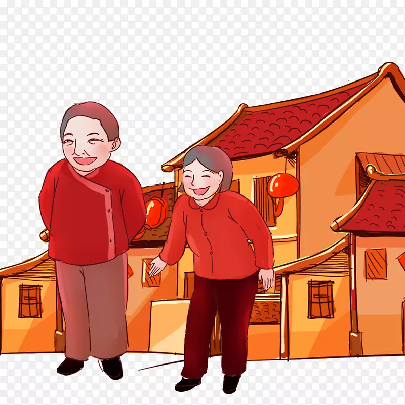 等小孩回家的老人