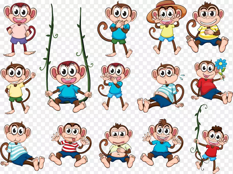 猴年卡通猴子图片