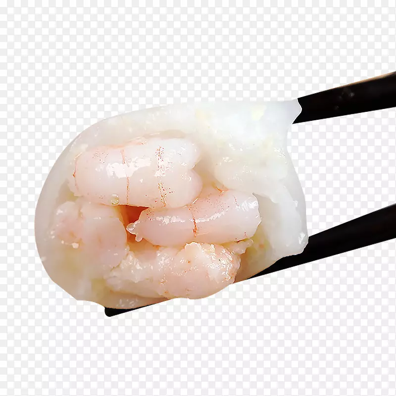 筷子夹起的虾饺素材