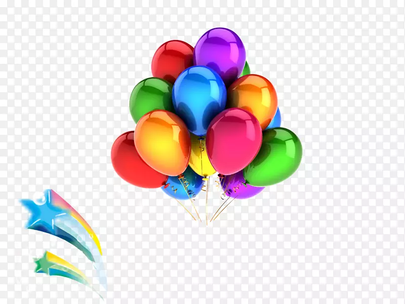 漂浮元素 气球 星星 彩色气球