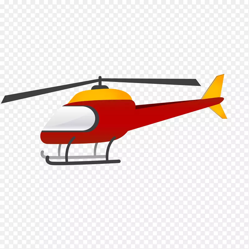 红色的直升飞机设计