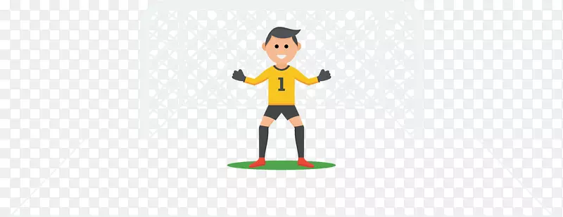 世界杯足球卡通人物插画