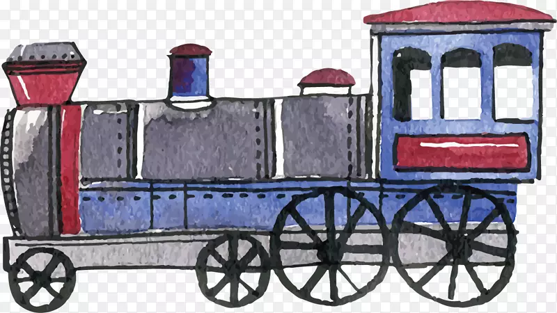 创意卡通小火车装饰图案