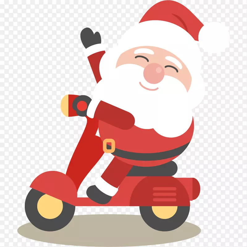 骑车的圣诞老人